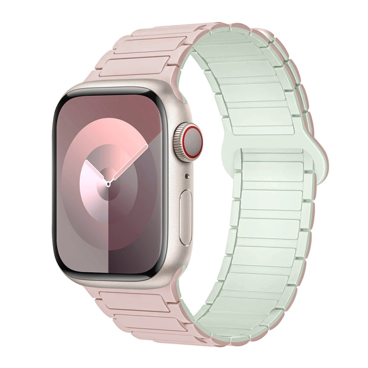 For Apple Watch 38mm I-Shaped Magnetic Silicone Watch Band(Pink Mint) - free shipping - PMC TechLife - Order now!