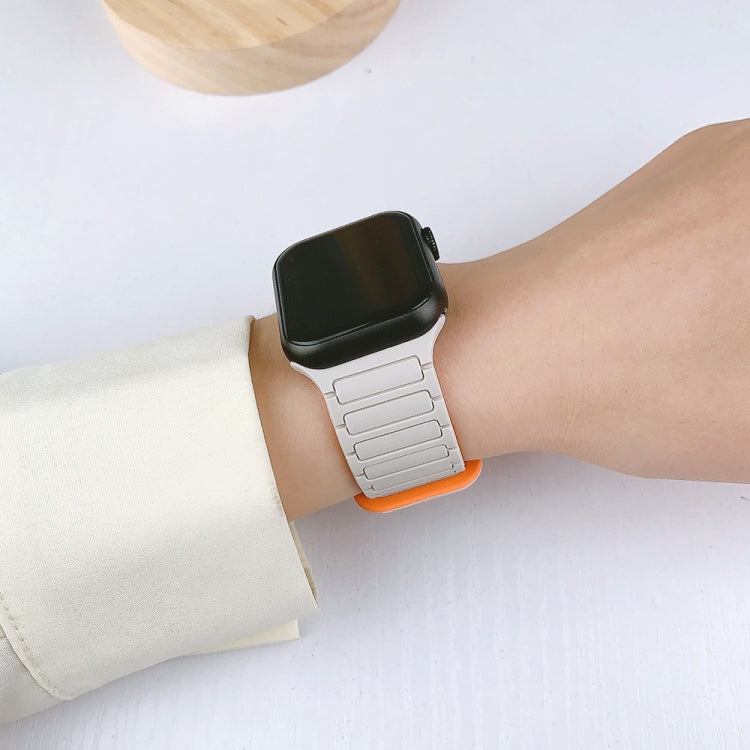 For Apple Watch Ultra 2 49mm I-Shaped Magnetic Silicone Watch Band(Black Red) - Watch Bands by PMC TechLife | Online Shopping South Africa | PMC TechLife