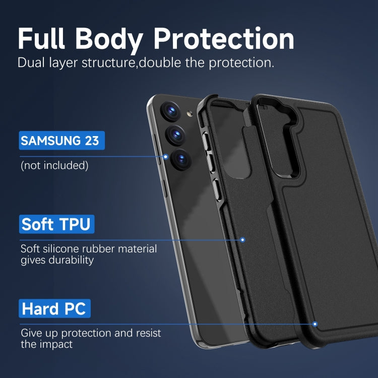 For Samsung Galaxy S23 5G RedPepper Armor PC Hybrid TPU Phone Case(Black) - Galaxy S23 5G Cases by RedPepper | Online Shopping South Africa | PMc TechLife | Buy Now Pay Later Mobicred
