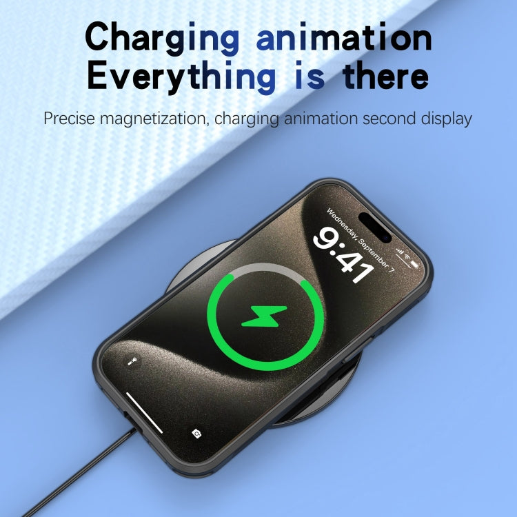 For iPhone 15 Pro RedPepper Armor Magsafe PC Hybrid TPU Phone Case(Black) - free shipping - PMC Jewellery - Order now!