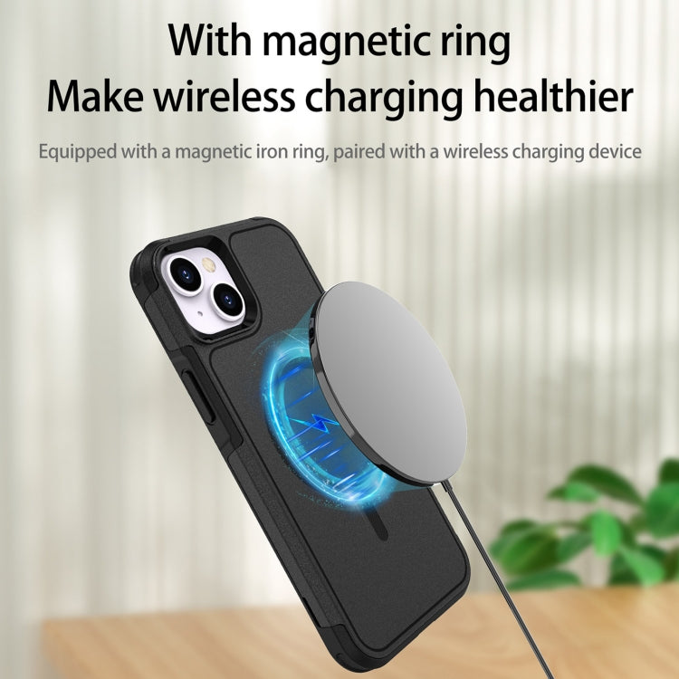 For iPhone 15 RedPepper Armor Magsafe PC Hybrid TPU Phone Case(Black) - free shipping - PMC Jewellery - Order now!