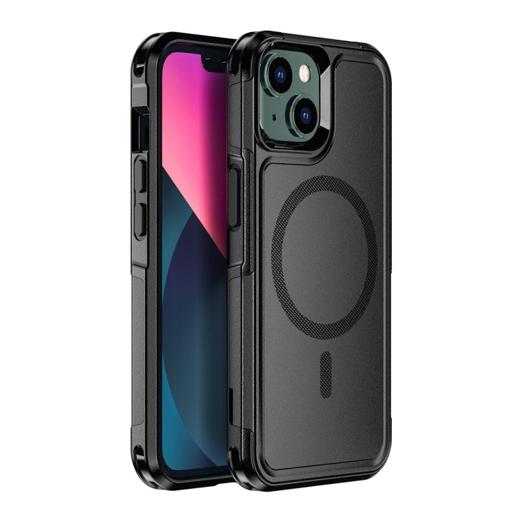 For iPhone 14 RedPepper Armor Magsafe PC Hybrid TPU Phone Case(Black) - free shipping - PMc TechLife - Order now!