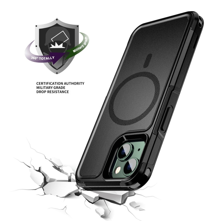 For iPhone 14 RedPepper Armor Magsafe PC Hybrid TPU Phone Case(Black) - free shipping - PMc TechLife - Order now!