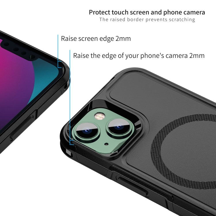 For iPhone 14 RedPepper Armor Magsafe PC Hybrid TPU Phone Case(Black) - free shipping - PMc TechLife - Order now!