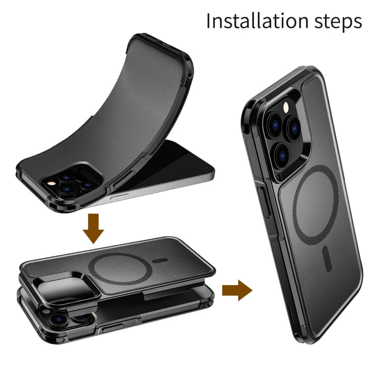 For iPhone 14 Pro RedPepper Armor Magsafe PC Hybrid TPU Phone Case(Black) - free shipping - PMc TechLife - Order now!