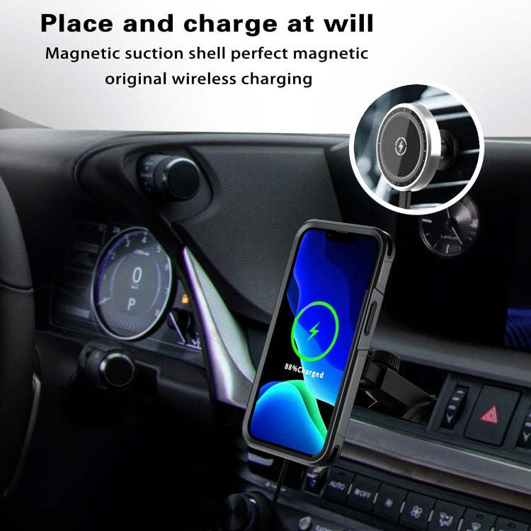 For iPhone 13 Pro RedPepper Armor Magsafe PC Hybrid TPU Phone Case(Black) - free shipping - PMc TechLife - Order now!