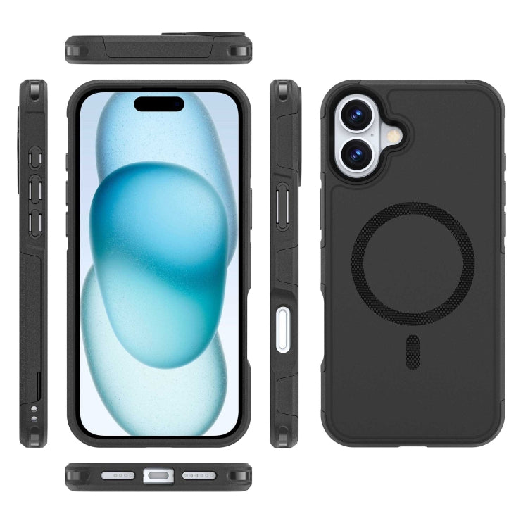 For iPhone 16 Plus RedPepper Armor Magsafe PC Hybrid TPU Phone Case(Black) - iPhone 16 Plus Cases by RedPepper | Online Shopping South Africa | PMC TechLife | Buy Now Pay Later Mobicred