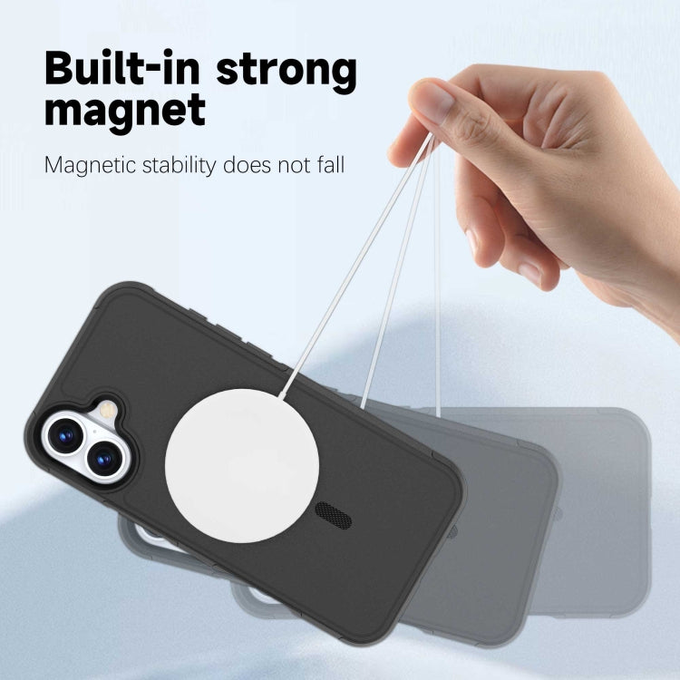 For iPhone 16 Plus RedPepper Armor Magsafe PC Hybrid TPU Phone Case(Black) - iPhone 16 Plus Cases by RedPepper | Online Shopping South Africa | PMC TechLife | Buy Now Pay Later Mobicred