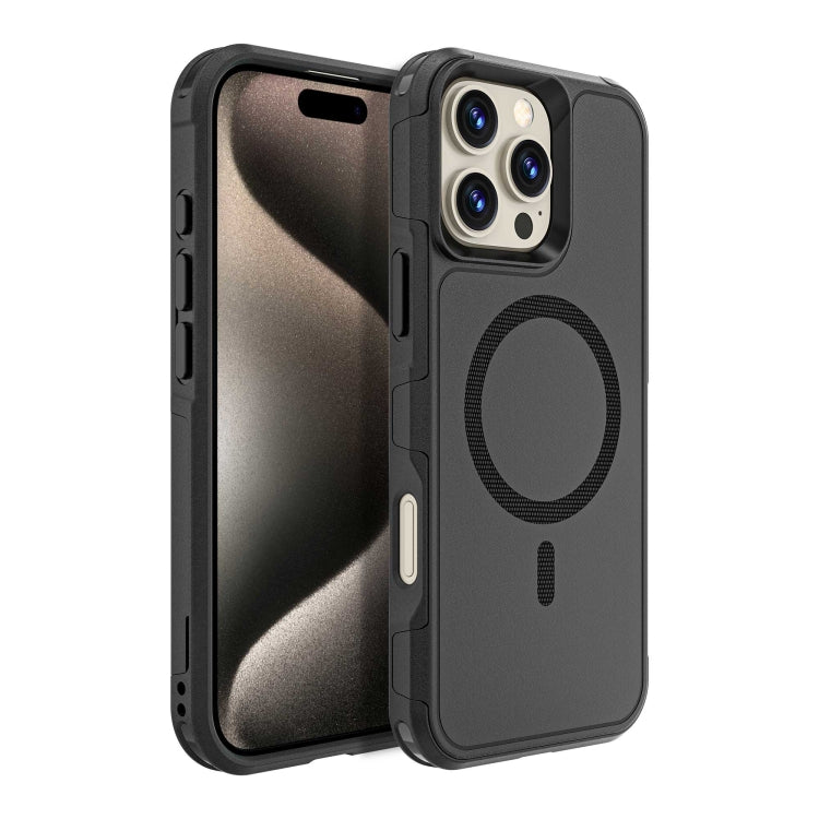 For iPhone 16 Pro Max RedPepper Armor Magsafe PC Hybrid TPU Phone Case(Black) - iPhone 16 Pro Max Cases by RedPepper | Online Shopping South Africa | PMC TechLife | Buy Now Pay Later Mobicred