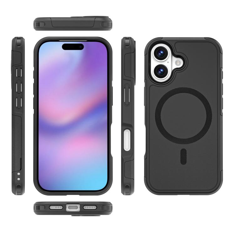 For iPhone 17 RedPepper Armor Magsafe PC Hybrid TPU Phone Case(Black) - free shipping - PMC TechLife - Order now!