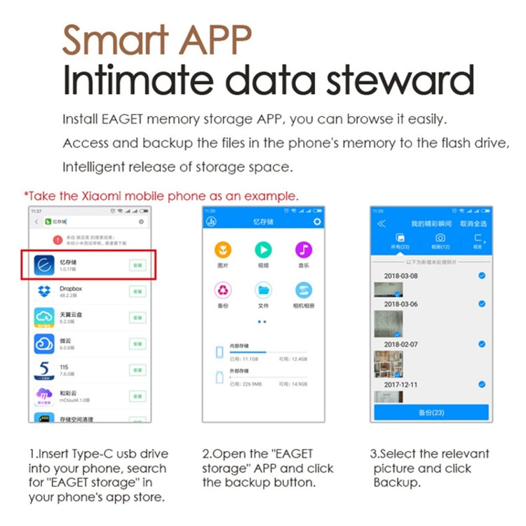 EAGET 64G USB 3.1 + Type-C / USB-C  Interface Metal Twister Flash U Disk, with Micro USB OTG Adapter - free shipping - PMC Jewellery - Order now!