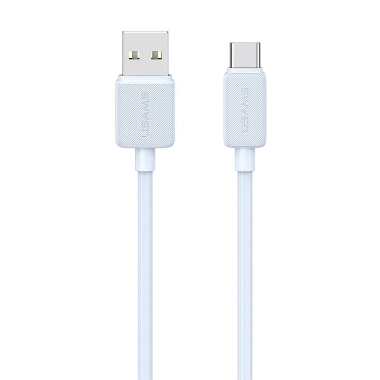 USAMS US-SJ693 USB to USB-C / Type-C 3A Striped Fast Charge Data Cable, Length:2m(Blue) - free shipping - PMc TechLife - Order now!