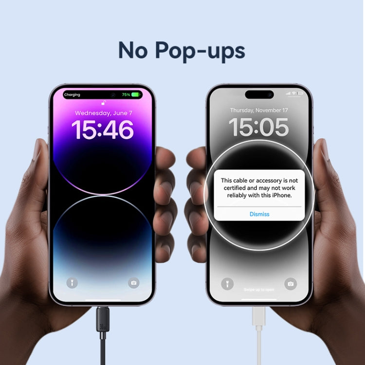 USAMS US-SJ702 USB-C / Type-C to 8 Pin 30W Striped Fast Charge Data Cable, Length:3m(Blue) - free shipping - PMC Jewellery - Order now!