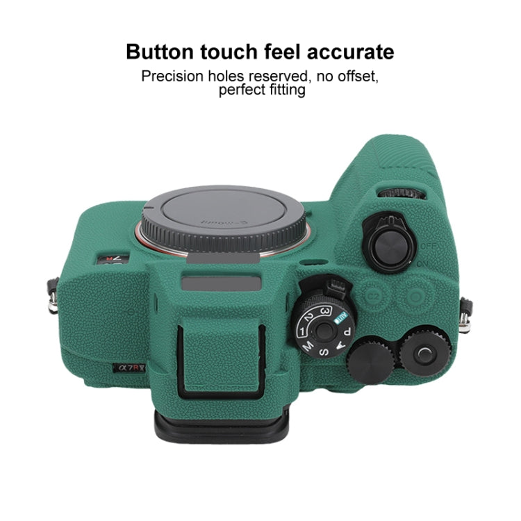 For Sony ILCE7RM5 / A7R5 Litchi Texture Soft Silicone Protective Case(Green) - free shipping - PMC TechLife - Order now!