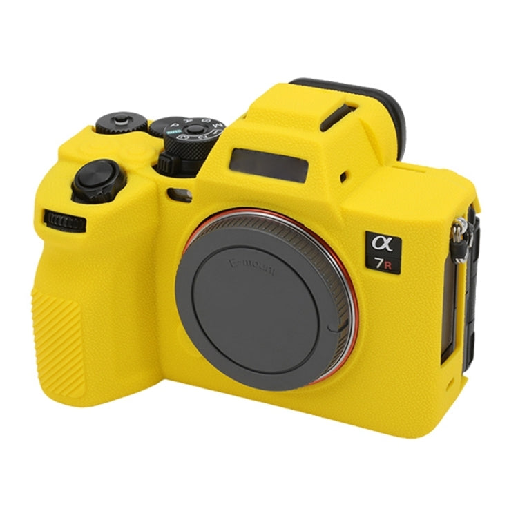 For Sony ILCE7RM5 / A7R5 Litchi Texture Soft Silicone Protective Case(Yellow) - Protective Case by PMC TechLife | Online Shopping South Africa | PMC TechLife | Buy Now Pay Later Mobicred