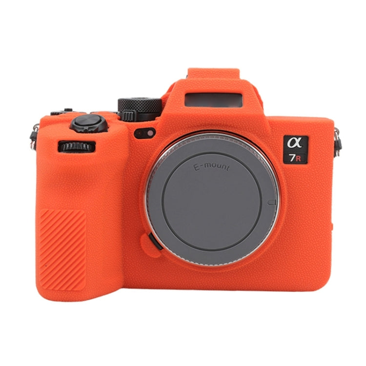 For Sony ILCE7RM5 / A7R5 Litchi Texture Soft Silicone Protective Case(Orange) - Protective Case by PMC TechLife | Online Shopping South Africa | PMC TechLife | Buy Now Pay Later Mobicred