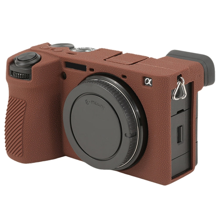 For Sony ILCE-6700 / A6700 Litchi Texture Soft Silicone Protective Case(Coffee) - free shipping - PMC TechLife - Order now!