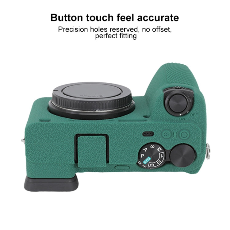 For Sony ILCE-6700 / A6700 Litchi Texture Soft Silicone Protective Case(Green) - Protective Case by PMC TechLife | Online Shopping South Africa | PMC TechLife