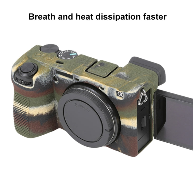 For Sony ILCE-6700 / A6700 Litchi Texture Soft Silicone Protective Case(Camouflage) - Protective Case by PMC TechLife | Online Shopping South Africa | PMC TechLife | Buy Now Pay Later Mobicred