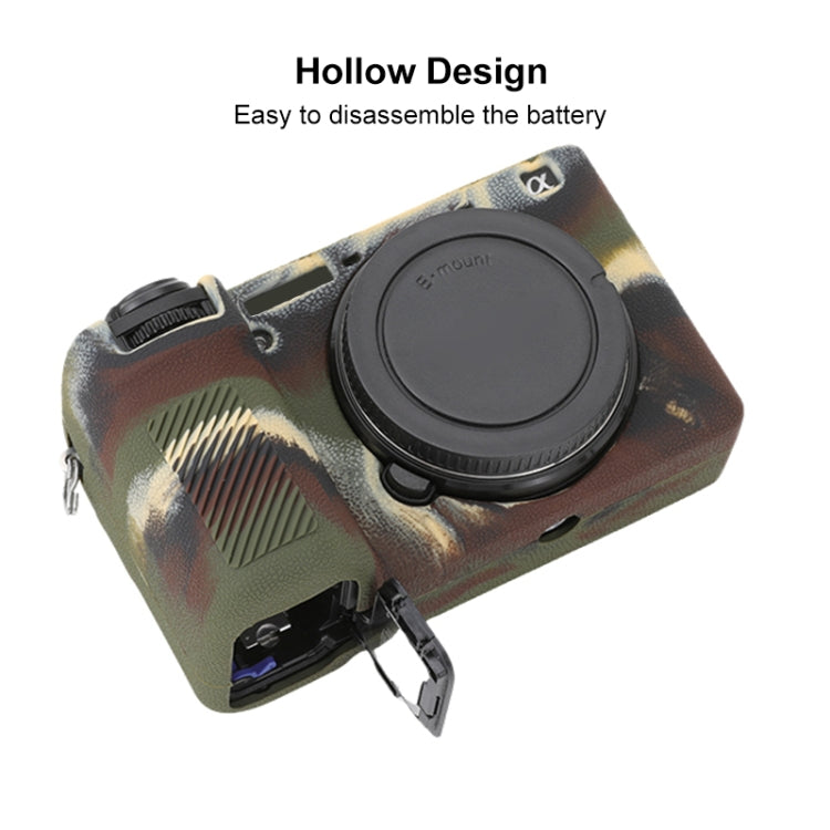 For Sony ILCE-6700 / A6700 Litchi Texture Soft Silicone Protective Case(Camouflage) - Protective Case by PMC TechLife | Online Shopping South Africa | PMC TechLife | Buy Now Pay Later Mobicred