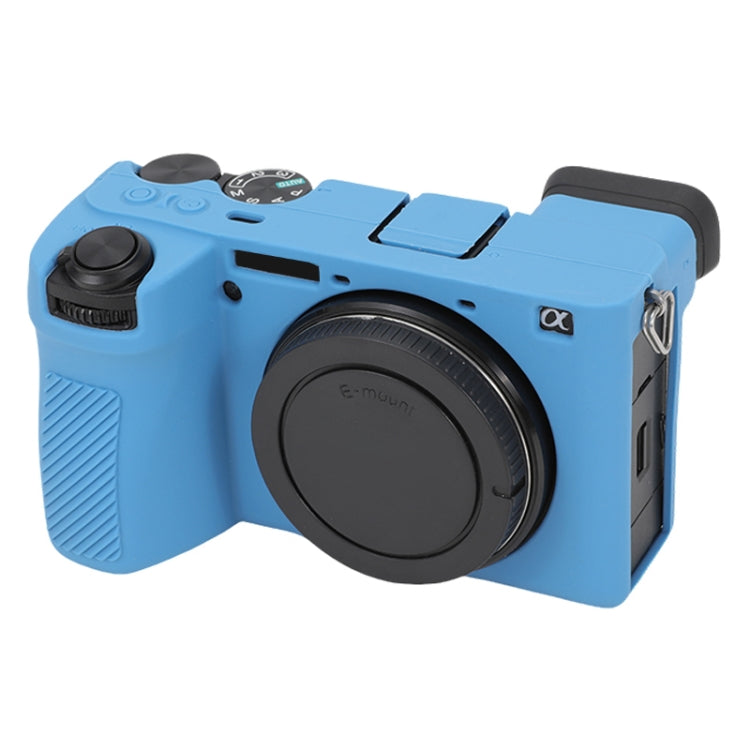 For Sony ILCE-6700 / A6700 Glossy Soft Silicone Protective Case(Blue) - Protective Case by PMC TechLife | Online Shopping South Africa | PMC TechLife | Buy Now Pay Later Mobicred