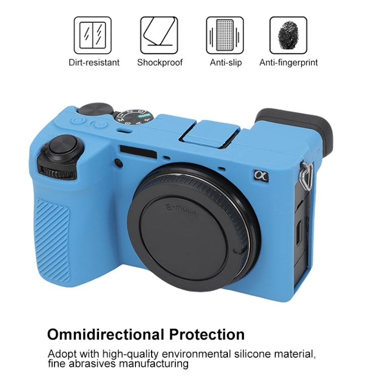 For Sony ILCE-6700 / A6700 Glossy Soft Silicone Protective Case(Blue) - Protective Case by PMC TechLife | Online Shopping South Africa | PMC TechLife | Buy Now Pay Later Mobicred