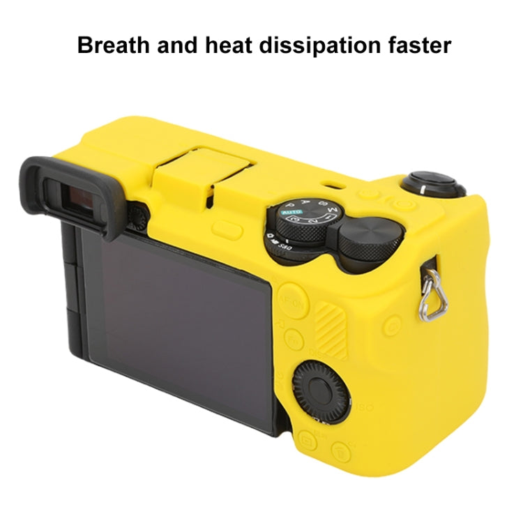 For Sony ILCE-6700 / A6700 Glossy Soft Silicone Protective Case(Yellow) - Protective Case by PMC TechLife | Online Shopping South Africa | PMC TechLife | Buy Now Pay Later Mobicred