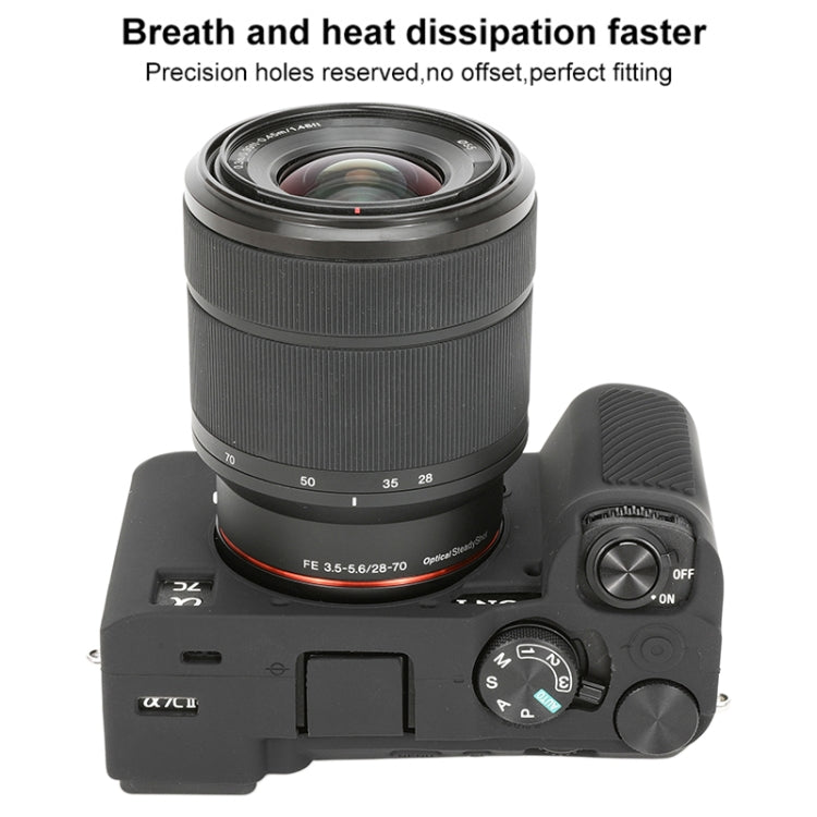 For Sony ILCE-7CM2 / A7C II / A7CR Glossy Soft Silicone Protective Case(Black) - Protective Case by PMC TechLife | Online Shopping South Africa | PMC TechLife | Buy Now Pay Later Mobicred
