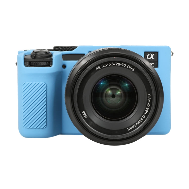 For Sony ILCE-7CM2 / A7C II / A7CR Glossy Soft Silicone Protective Case(Blue) - Protective Case by PMC TechLife | Online Shopping South Africa | PMC TechLife | Buy Now Pay Later Mobicred