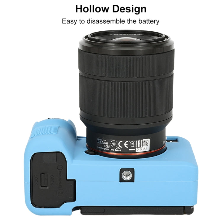For Sony ILCE-7CM2 / A7C II / A7CR Glossy Soft Silicone Protective Case(Blue) - Protective Case by PMC TechLife | Online Shopping South Africa | PMC TechLife | Buy Now Pay Later Mobicred