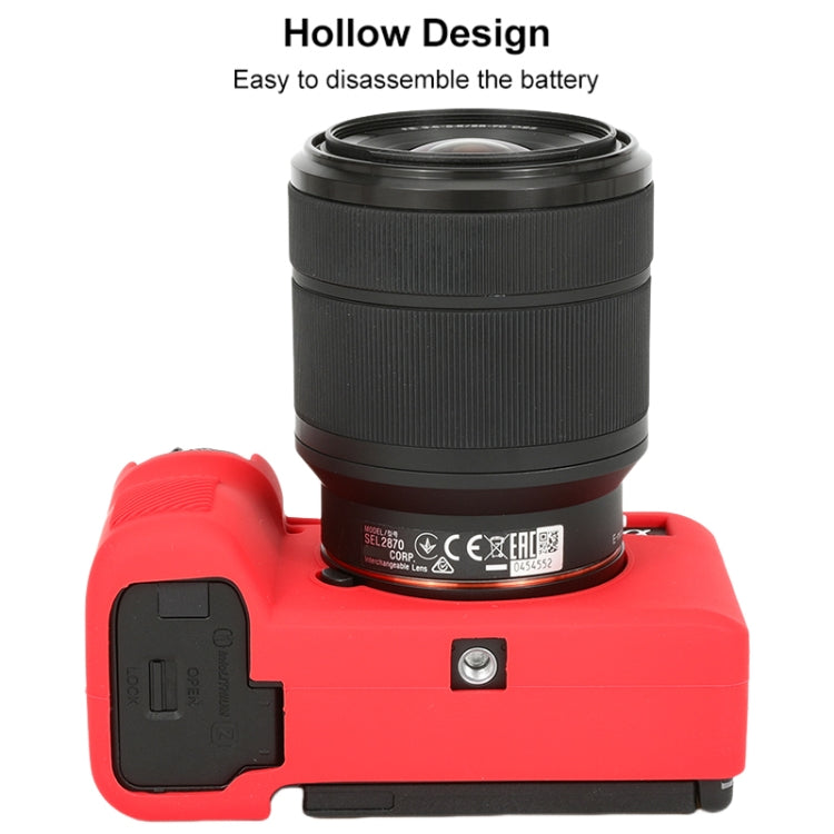 For Sony ILCE-7CM2 / A7C II / A7CR Glossy Soft Silicone Protective Case(Red) - Protective Case by PMC TechLife | Online Shopping South Africa | PMC TechLife | Buy Now Pay Later Mobicred