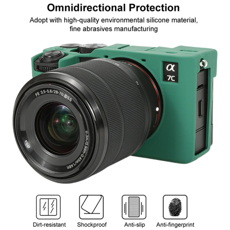 For Sony ILCE-7CM2 / A7C II / A7CR Glossy Soft Silicone Protective Case(Green) - Protective Case by PMC TechLife | Online Shopping South Africa | PMC TechLife | Buy Now Pay Later Mobicred