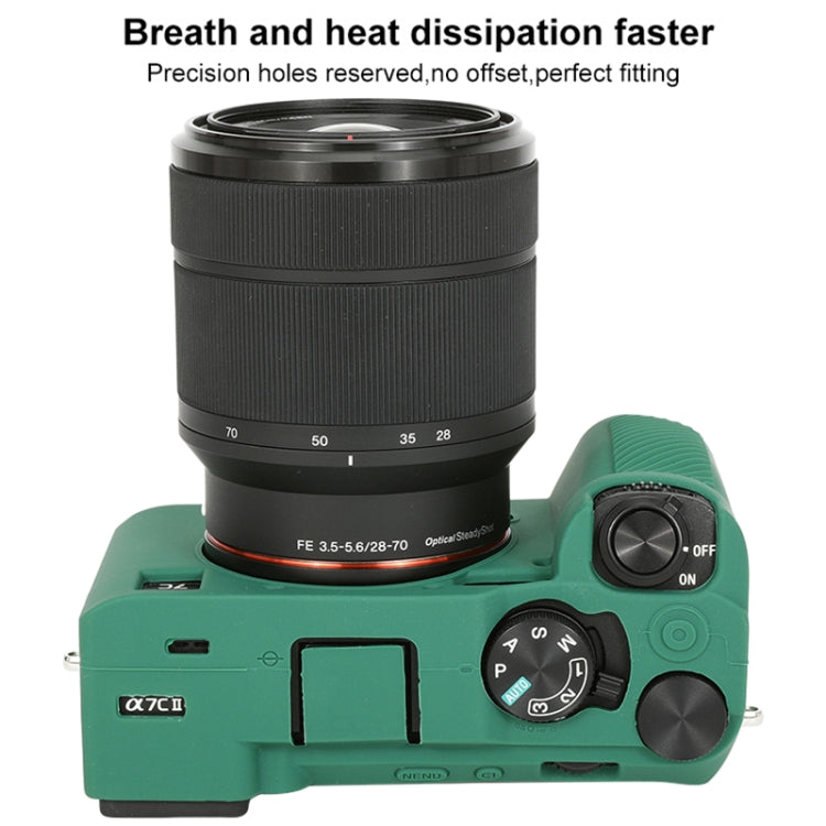 For Sony ILCE-7CM2 / A7C II / A7CR Glossy Soft Silicone Protective Case(Green) - Protective Case by PMC TechLife | Online Shopping South Africa | PMC TechLife | Buy Now Pay Later Mobicred