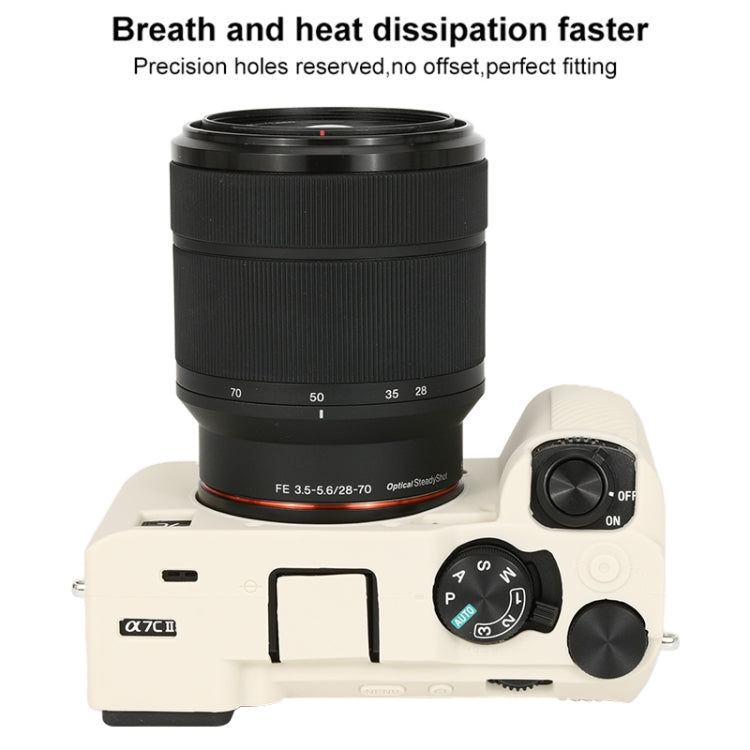 For Sony ILCE-7CM2 / A7C II / A7CR Glossy Soft Silicone Protective Case(White) - Protective Case by PMC TechLife | Online Shopping South Africa | PMC TechLife | Buy Now Pay Later Mobicred