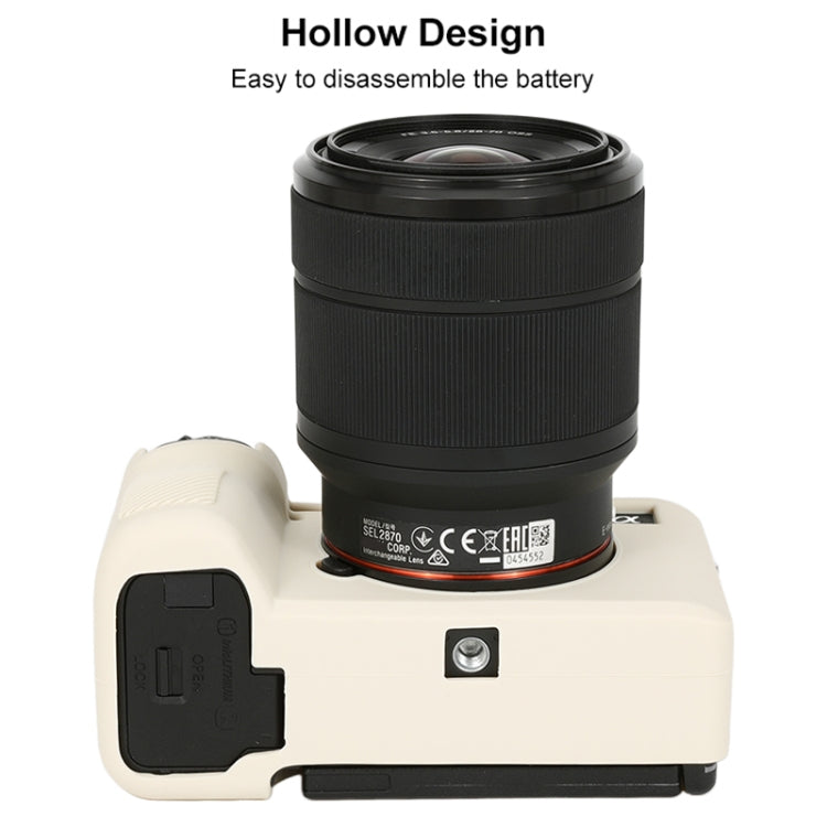 For Sony ILCE-7CM2 / A7C II / A7CR Glossy Soft Silicone Protective Case(White) - Protective Case by PMC TechLife | Online Shopping South Africa | PMC TechLife | Buy Now Pay Later Mobicred