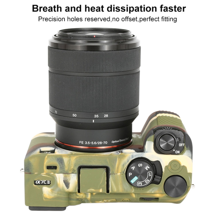 For Sony ILCE-7CM2 / A7C II / A7CR Glossy Soft Silicone Protective Case(Camouflage) - Protective Case by PMC TechLife | Online Shopping South Africa | PMC TechLife | Buy Now Pay Later Mobicred