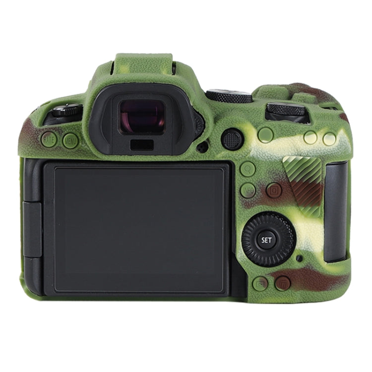 For Canon EOS R6 Mark II Litchi Texture Soft Silicone Protective Case(Camouflage) - Protective Case by PMC TechLife | Online Shopping South Africa | PMC TechLife