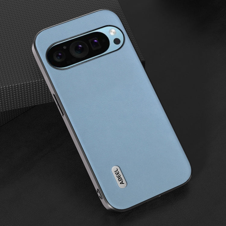 For Google Pixel 9 ABEEL Arashi Texture PU Phone Case(Curtain Blue) - Google Cases by PMC TechLife | Online Shopping South Africa | PMC TechLife | Buy Now Pay Later Mobicred