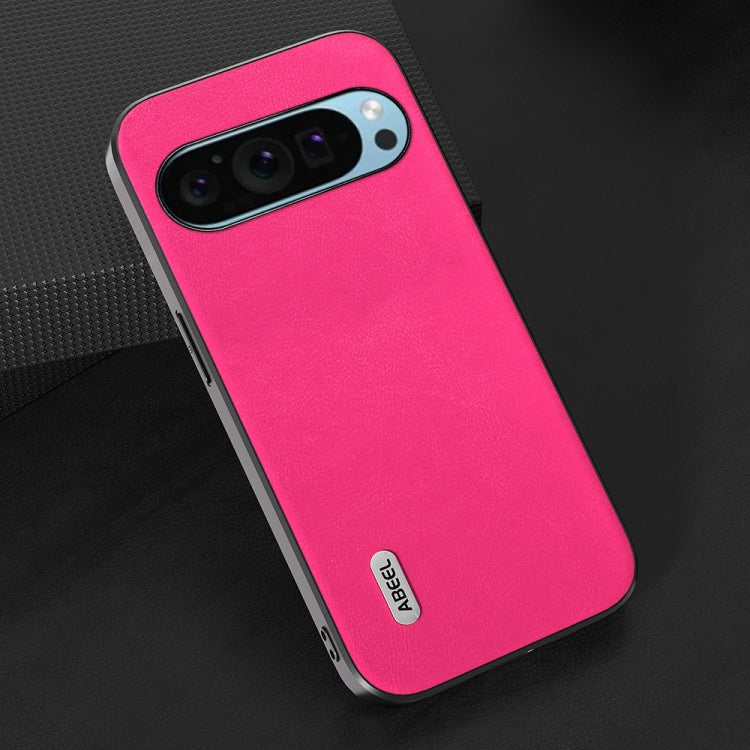 For Google Pixel 9 ABEEL Arashi Texture PU Phone Case(Rose Red) - Google Cases by PMC TechLife | Online Shopping South Africa | PMC TechLife | Buy Now Pay Later Mobicred