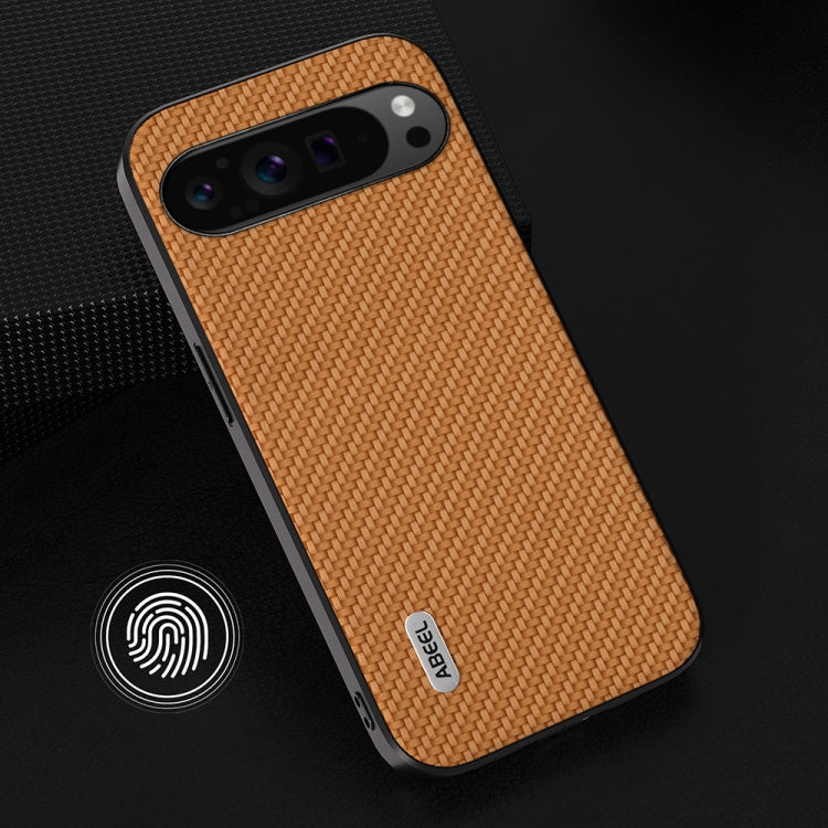 For Google Pixel 9 ABEEL Carbon Fiber Texture Protective Phone Case(Light Brown) - Google Cases by PMC TechLife | Online Shopping South Africa | PMC TechLife | Buy Now Pay Later Mobicred