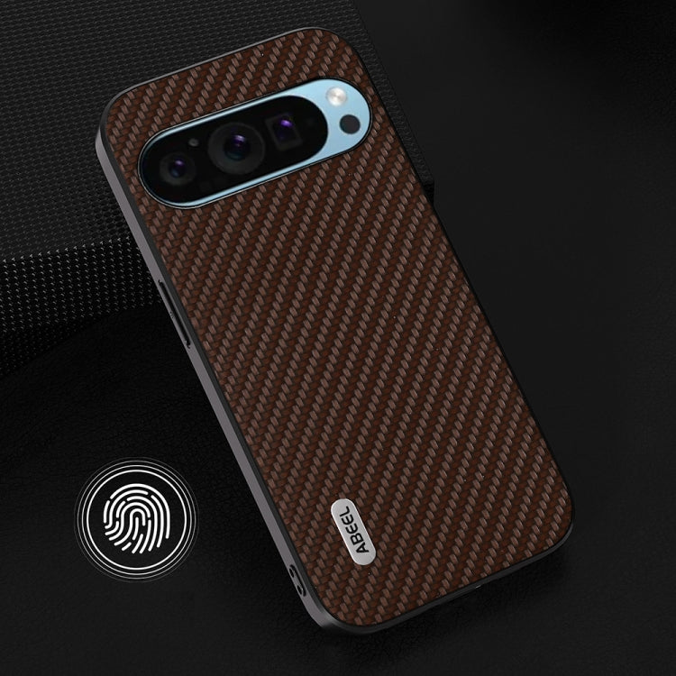 For Google Pixel 9 ABEEL Carbon Fiber Texture Protective Phone Case(Dark Brown) - Google Cases by PMC TechLife | Online Shopping South Africa | PMC TechLife | Buy Now Pay Later Mobicred