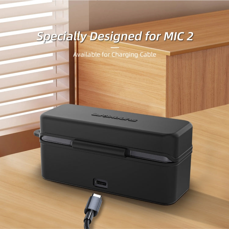For DJI Mic 2 Sunnylife BHT772 Charging Case Wireless Mic Soft Scratch-proof Protective Cover(Black) - DJI Mic Series by Sunnylife | Online Shopping South Africa | PMC TechLife | Buy Now Pay Later Mobicred