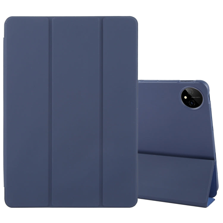 For Huawei MatePad Pro 11 2022/2024 Tri-fold Silicone Leather Tablet Case(Dark Blue) - Huawei by PMC Jewellery | Online Shopping South Africa | PMC Jewellery | Buy Now Pay Later Mobicred