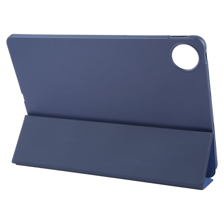 For Huawei MatePad Pro 11 2022/2024 Tri-fold Silicone Leather Tablet Case(Dark Blue) - Huawei by PMC Jewellery | Online Shopping South Africa | PMC Jewellery | Buy Now Pay Later Mobicred