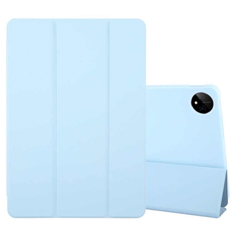 For Huawei MatePad Pro 11 2022/2024 Tri-fold Silicone Leather Tablet Case(Ice Blue) - Huawei by PMC Jewellery | Online Shopping South Africa | PMC Jewellery | Buy Now Pay Later Mobicred