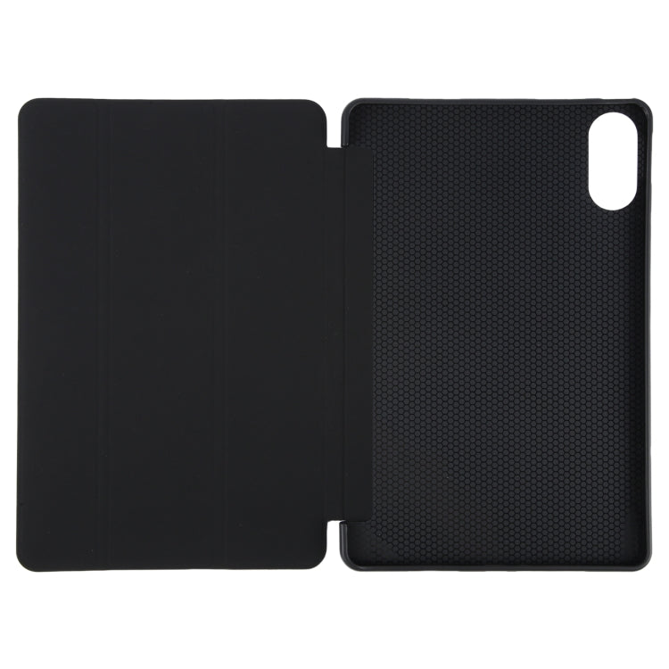 For Huawei MatePad SE 11 2024 Tri-fold Silicone Leather Tablet Case(Black) - free shipping - PMC Jewellery - Order now!