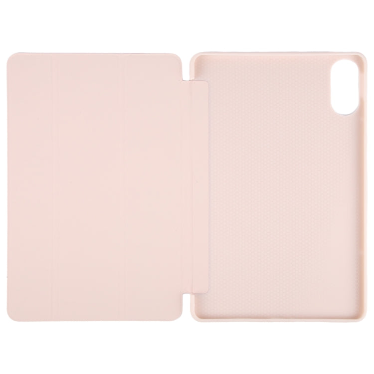 For Huawei MatePad SE 11 2024 Tri-fold Silicone Leather Tablet Case(Pink) - Huawei by PMC Jewellery | Online Shopping South Africa | PMC Jewellery | Buy Now Pay Later Mobicred