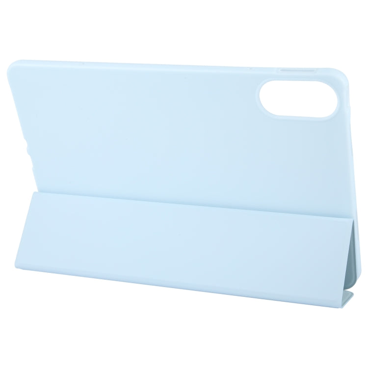For Huawei MatePad SE 11 2024 Tri-fold Silicone Leather Tablet Case(Ice Blue) - Huawei by PMC Jewellery | Online Shopping South Africa | PMC Jewellery | Buy Now Pay Later Mobicred