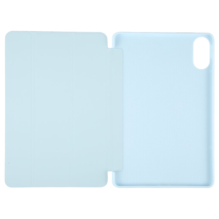 For Huawei MatePad SE 11 2024 Tri-fold Silicone Leather Tablet Case(Ice Blue) - Huawei by PMC Jewellery | Online Shopping South Africa | PMC Jewellery | Buy Now Pay Later Mobicred