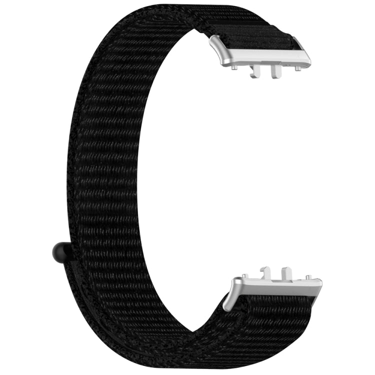 For Samsung Galaxy Fit 3 Nylon Loop Hook and Loop Fastener Watch Band(Black) - Watch Bands by PMC TechLife | Online Shopping South Africa | PMC TechLife